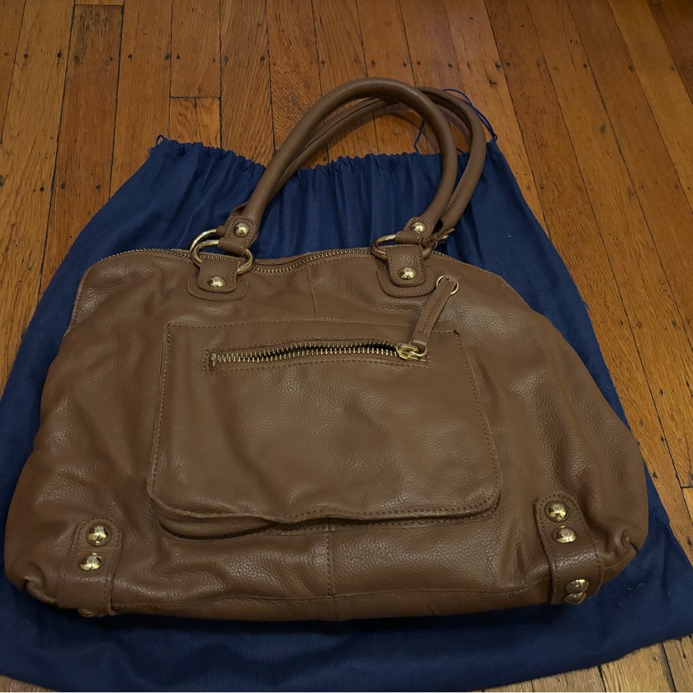 Linea Pelle Brown Leather Shoulder Bag